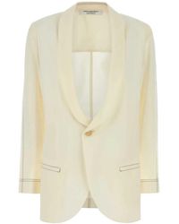 Philosophy Di Lorenzo Serafini - Ivory Polyester Blend Blazer - Lyst