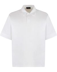 Roberto Collina - Short Sleeve Cotton Polo Shirt - Lyst