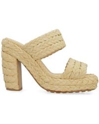Bottega Veneta - Canalazzo Raffia Mules - Lyst