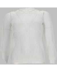 Alberta Ferretti - Top Viscose Net-Knit Polyester Tops - Lyst
