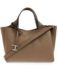 Tod's - T Timeless Mini Leather Tote Bag - Lyst