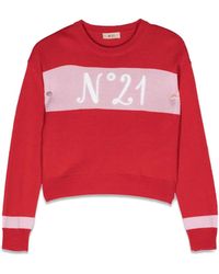N°21 - Logo Crew Neck Pullover - Lyst