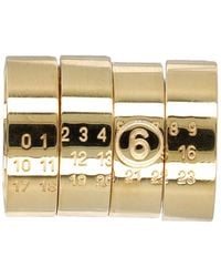 MM6 by Maison Margiela - Stacked Numeric Metal Ring - Lyst