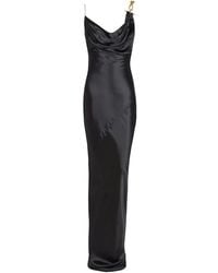 Balmain - Thin Straps Detail Satin Dress - Lyst