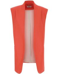 Agnona - Open Front Vest - Lyst