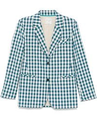 forte_forte - Cotton Gingham Oversized Jacket - Lyst