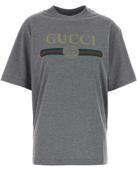 Gucci - Cotton T-Shirt With Printed Logo - Lyst