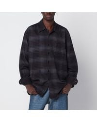 Our Legacy - Above Checked Cotton Flannel Shirt - Lyst