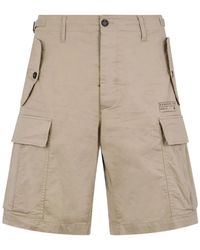 DSquared² - Cotton Shorts With Flap Pockets - Lyst