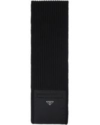 Prada - Wool Scarf With Re-Nylon Pocket - Lyst
