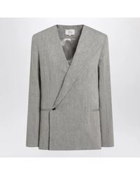 Loulou de Saison - Suna Tailored Jacket With An Asymmetric Opening And Lapel - Lyst