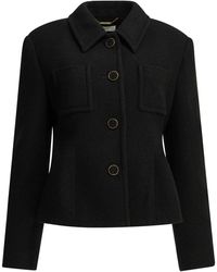 Chloé - Veste En Laine Bouclette Noire Jacket - Lyst