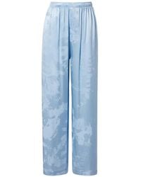 Balenciaga - Silk Pants With Print - Lyst