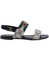Gucci - Sandals With Logo Detail Polyurethane - Lyst
