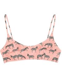 MC2 Saint Barth - Animal Print Bikini Top Swimwear - Lyst