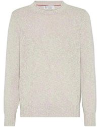 Brunello Cucinelli - Light Wool Cashmere Sweater - Lyst