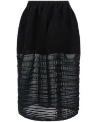 Issey Miyake - 'Moving Knit' Skirt - Lyst