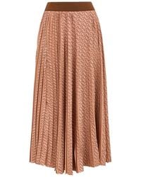 Herno - Leather Cotton Skirt - Lyst