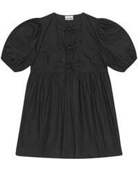 Ganni - Organic Cotton Mini Dress - Lyst