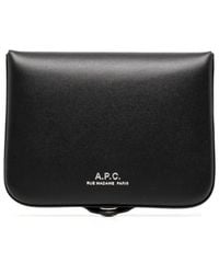 A.P.C. - Cow Leather Porte-Monnaie Josh Wallet - Lyst