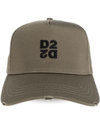 DSquared² - Logo-Embroidered Distressed Baseball Cap - Lyst