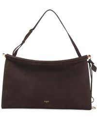 Alaïa - Alaia Suede Large East West Shoulder Bag - Lyst