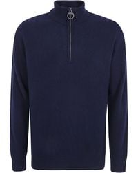 Barbour - "Holden" Half Zip Knitwear - Lyst