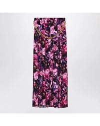Balenciaga - Floral Pleated Maxi Skirt - Lyst
