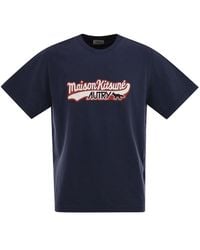 Autry X Maison Kitsune - T-Shirt With Logo - Lyst