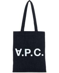 A.P.C. - Laurel Denim Tote - Lyst