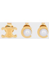 Celine - Set Of 3 Studs - Lyst