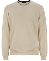 Fay - Cotton Crew-Neck Jumper - Lyst