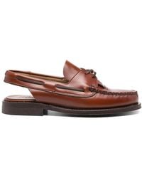 Hereu - Saler Leather Slingback Loafers - Lyst