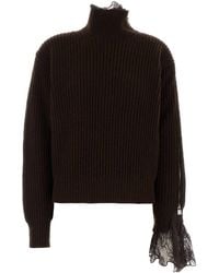 GIUSEPPE DI MORABITO - Maglia Zip E Pizzo - Lyst