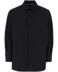 Valentino Garavani - Midnight Stretch Cotton Shirt - Lyst