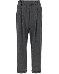Brunello Cucinelli - Wool And Cashmere Pants - Lyst