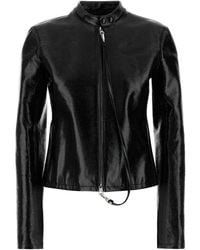Courreges - Courregès Vinyl Biker Jacket - Lyst