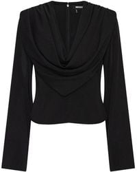 ROTATE BIRGER CHRISTENSEN - Draped Blouse - Lyst