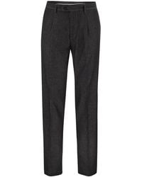 Brunello Cucinelli - Tailored Cotton Denim Trousers With Pleats - Lyst