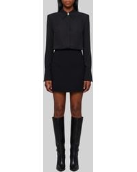 SUTTON NEW YORK - Double Georgette Shirt Dress - Lyst