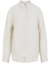 PANGAIA - Bone Linen Summer Linen Overshirt - Lyst