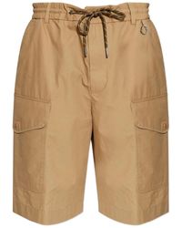 Moncler - Cotton Drawstring Cargo Shorts - Lyst