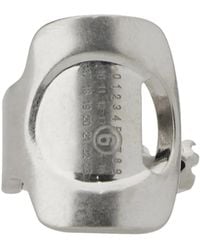 MM6 by Maison Margiela - Anello Con Logo - Lyst