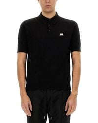 Dolce & Gabbana - Dolce & Gabbana Plaque Logo Polo Shirt - Lyst
