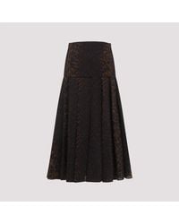 Balenciaga - Animalier Godet Midi Skirt - Lyst