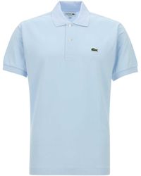 Lacoste - Pastel Light-blue Piquet Polo Shirt - Lyst