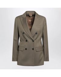 Max Mara - Camel Doublebreasted Wool Jacket - Lyst