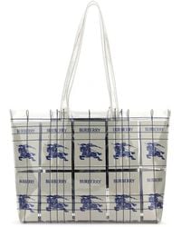 Burberry - Embroidered Pvc Shopping Bag - Lyst