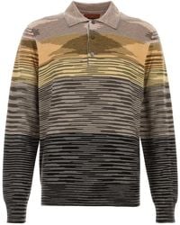 Missoni - Embroidered Wool Polo Shirt - Lyst