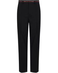 Gucci - Wool Pant With Selvedge Detail - Lyst